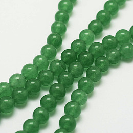 ARRICRAFT Natural Green Aventurine Bead Strands, Round, Dyed, 10mm, Hole: 1mm, about 38pcs/strand, 15.7 inches