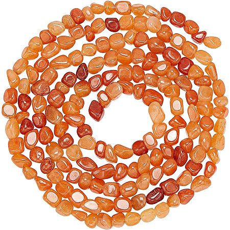 Arricraft About 170 Pcs Natural Stone Beads 3~5mm, Natural Red Aventurine Nuggets Beads, Gemstone Loose Beads for Bracelet Necklace Jewelry Making ( Hole: 1mm )