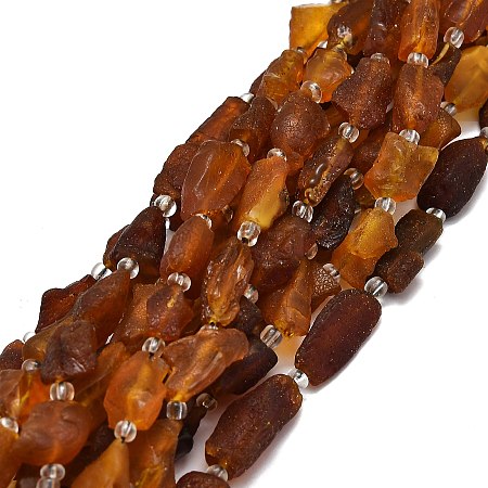 Natural Amber Beads Strands, Chip, 14~21x9~13x5~8mm, Hole: 0.8mm, about 24pcs/strand, 15.35''(39cm)