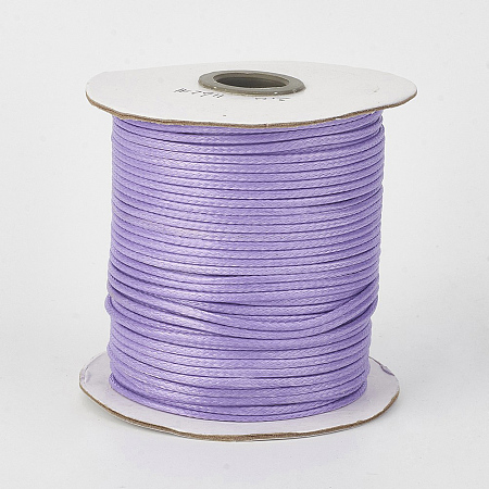 Honeyhandy Eco-Friendly Korean Waxed Polyester Cord, Lilac, 2mm, about 90yards/roll(80m/roll)