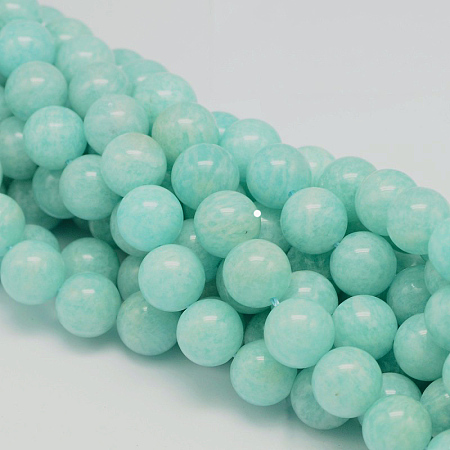 Arricraft Round Natural Peru Amazonite Bead Strands, 6mm, Hole: 1mm, about 73pcs/strand, 15.74 inches