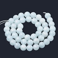 ARRICRAFT Natural Aquamarine Beads Strands, Round, 8.5mm, Hole: 0.8mm, about 47pcs/strand