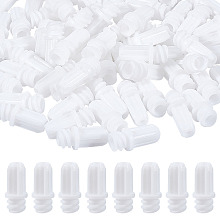 BENECREAT 70 Pcs Plastic Luer Lock Tip Caps, White Dispensing Needle Tip Cap for Standard Luer Dispensing Barrels, Diameter: 9mm