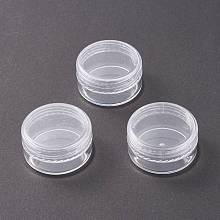 Honeyhandy (Defective Closeout Sale: Scratched) Plastic Bead Containers, Column, Clear, 3.7x1.95cm, Inner Diameter: 3.2cm