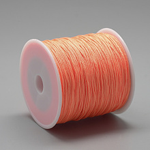 Honeyhandy Nylon Thread, Chinese Knotting Cord, Dark Orange, 0.8mm, about 109.36 yards(100m)/roll