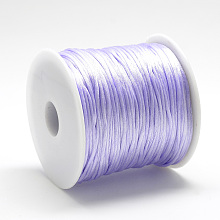 Honeyhandy Nylon Thread, Rattail Satin Cord, Plum, about 1mm, about 76.55 yards(70m)/roll