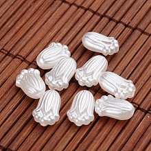 Honeyhandy Flower Imitation Pearl Acrylic Beads, White, 12x8x5mm, Hole: 1mm, about 2173pcs/500g