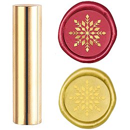 CRASPIRE Wax Seal Stamp Snowflake Sealing Wax Stamps 15mm Mini Brass Sealing Stamp Column Sealing Wax for Wedding Invitation Envelope Embellishment Decoration Card