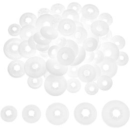 PandaHall Elite 150pcs Safety Eyes Washers 5 Size Craft Eyes Backs Stuffed Crochet Washers Eyes Nose Gaskets Kawaii Eyes Washers for Teddy Bear Amigurumi Craft Puppet Plush Animal Making 12/14/17/20.5mm