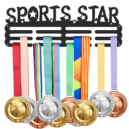 SUPERDANT Sports Star Theme Iron Medal Hanger Holder Display Wall Rack, with Screws, Word, 150x400mm