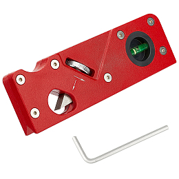 GORGECRAFT Aluminum Alloy Chamfer Plane, Bevelling Tool, with Iron Hexagon Wrench, Red, 15.4x5x2.5cm, Iron Hexagon Wrench: about 51x8.5x3mm