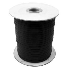 Honeyhandy Korean Waxed Polyester Cord, Black, 4mm, about 93yards/roll