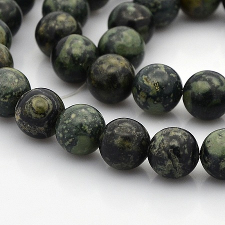 Arricraft Natural Kambaba Jasper Beads Strands, Round, 8mm, Hole: 1mm, about 50pcs/strand, 15.7 inches