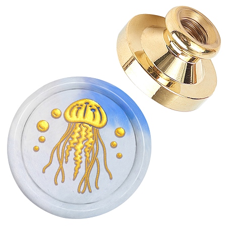 CRASPIRE Wax Seal Stamp Head Jellyfish Replacement Sealing Brass Stamp Head Olny for Embellishment of Envelope Invitations Wedding Wine Package Scrapbooks Parcels Gift Party Greeting Cards