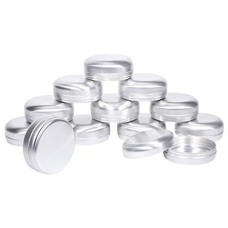 PH PandaHall 15 Pack 100ML 3.4oz Aluminum Tins Container Round Containers Jars Metal Storage Tin Jars Aluminum Tin Cans Travel Tins