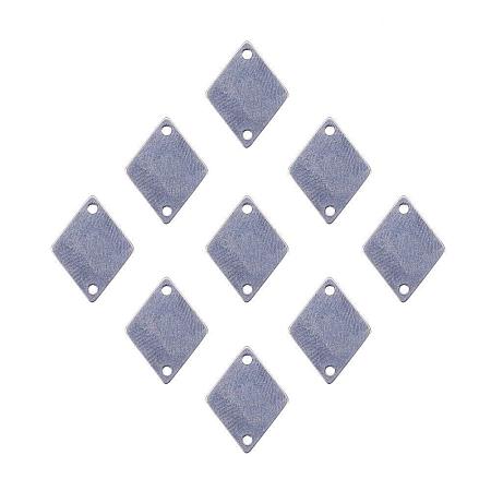 ARRICRAFT 100 Pcs Stainless Steel Charms Rhombus Blank Stamping Tag Pendants Links Smooth Surface for Bracelet Earring Pendant Charms Size 14x11x1mm