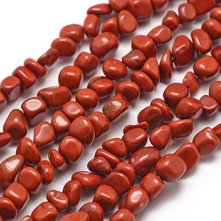 ARRICRAFT Natural Red Jasper Beads Strands, Chip, 3~5x3~5x3~8mm, Hole: 1mm, about 85~90pcs/strand, 15.7 inches(40cm)