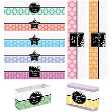 PandaHall Elite 90pcs Handmade Labels for Soap, 9 Styles Lace Soap Wrapper Soap Wrap Paper Tape Vertical Soap Paper Tag Soap Sleeves Covers for Soap Bar Packaging, 8.2 Inch / 21cm Long