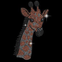 SUPERDANT Colorful Giraffe Rhinestone Heat Transfer Animal Iron on Costume Decor Hot Fix Appliqué DIY Transfer Iron On Decals for T Shirts Template for Clothes Bags Pants