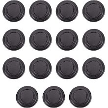 GORGECRAFT 15Pcs Car Door Shock Absorber Rubber Universal Car Door Protection Sticker Black Flat Round Self-Adhesive Buffer Bumper Cushion for Car Door Protection