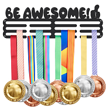 SUPERDANT Be Awesome Medal Hanger Motivational Text Wall Mounted Medal Holder for 60+ Hanging Medal Rack Display Rack Awards Sports Ribbon Holder Display Wall Hanging Athlete Gift