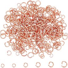 UNICRAFTALE About 420pcs 6 Sizes Rose Gold Open Jump Rings Stainless Steel Open Jump Rings Jewelry Making Connectors for Bracelet Necklaces