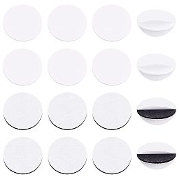 BENECREAT 160Pcs 2 Colors Double Sided Sticky Pads, Round Adhesive Foam Tape for Walls and Floor, Door, Plastics, Glasses, Metals, 2mm Thick