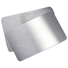 NBEADS Stainless Steel Card, Stainless Steel Color, 85x55.5x0.9mm