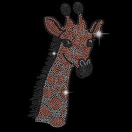 SUPERDANT Colorful Giraffe Rhinestone Heat Transfer Animal Iron on Costume Decor Hot Fix Appliqué DIY Transfer Iron On Decals for T Shirts Template for Clothes Bags Pants