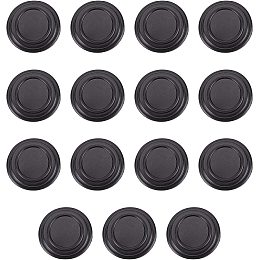 GORGECRAFT 15Pcs Car Door Shock Absorber Rubber Universal Car Door Protection Sticker Black Flat Round Self-Adhesive Buffer Bumper Cushion for Car Door Protection