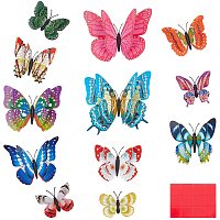 SUPERFINDINGS 36Pcs Luminous PVC 3D Butterfly Wall Decorations Removable Butterfly Stickers Glow in The Dark Wall Stickers for Home Decorations