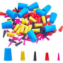 GORGECRAFT 115PCS 5 Sizes Silicone Rubber Tapered Plugs High Temp Plug Solid Silicone Test Tube Seal Plug Assortment Masking System Kit Reusable Replacement Bottle Stopper for Painting Supplies