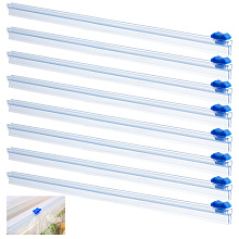 CRASPIRE Plastic Reusable Cling Film Slide Cutter, for Food Wrap, Aluminum Foil and Wax Paper, Film Dispenser, Blue, 330x15.5x9.5mm, Slot: 3mm