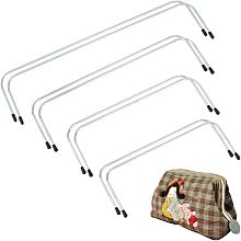 PandaHall Elite 8pcs 4 Size Iron Internal Wire Frame Bags Tubular Frame with Caps Metal Internal Purse Frame for Bag Purse DIY Making Retreat Bag Backpack Handbag Making, 17.8-30cm/7.0-11.8inch