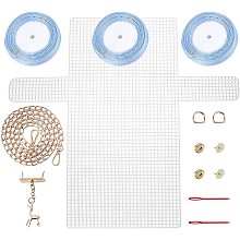 CHGCRAFT DIY Knitting Crochet Bags Kit Mesh Plastic Canvas Sheets Ribbon Set for DIY Craft Shoulder Bags Accessories Tool with Knitting Needle