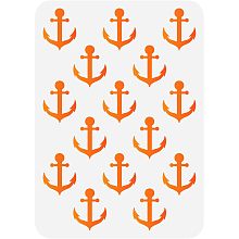 FINGERINSPIREE Anchor Painting Stencil 11.7x8.3 inch Reusable Plastic Nautical Stencil Big Hollow Out Anchor Stencil Template DIY Art Crafts for Painting on Wall, Tiles, Furniture, Canvas, Wood