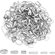 UNICRAFTALE About 180pcs 6 Styles Stainless Steel Quick Links Unsoldered Linking Rings Mixed Shapes Connector Links for Jewelry Making 10-16mm