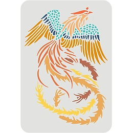 FINGERINSPIRE Phoenix Stencil for Painting 11.7x8.3 inch, Mythology Flying Phoenix Stencil Template DIY Reusable Drawing Stencils Large Firebird Stencils for Painting on Wood, Floor, Wall, Fabric