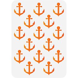 FINGERINSPIREE Anchor Painting Stencil 11.7x8.3 inch Reusable Plastic Nautical Stencil Big Hollow Out Anchor Stencil Template DIY Art Crafts for Painting on Wall, Tiles, Furniture, Canvas, Wood