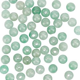 OLYCRAFT 50Pcs 6mm Natural Green Aventurine Beads 2mm Big Hole Round Green Aventurine Beads Round Loose Gemstone Beads Energy Stone for Bracelet Necklace Earring Jewelry Making DIY Crafts