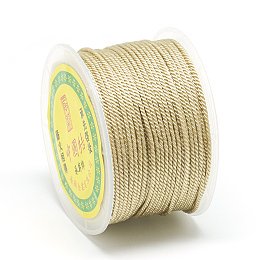 Honeyhandy Nylon Threads, Milan Cords/Twisted Cords, BurlyWood, 1.5~2mm, about 54.68 yards(50m)/roll