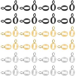 UNICRAFTALE About 90pcs Stainless Steel Round Bails with Loop 4.5mm Inner Tube Hollow Loop Bails Ring European Bracelet Hanger Connector Links for DIY Jewelry Making