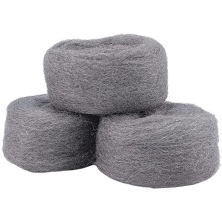 PandaHall Elite 9m/9.8Yards Steel Wool Coarse Wire Wool Gap Blocker Wool Fill Fabric for Holes Siding Pipeline Vents in House Wall Cracks Vents Protect Garden Garage