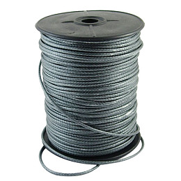 Honeyhandy Korean Waxed Polyester Cord, Slate Gray, 2~3mm, about 93yards/roll