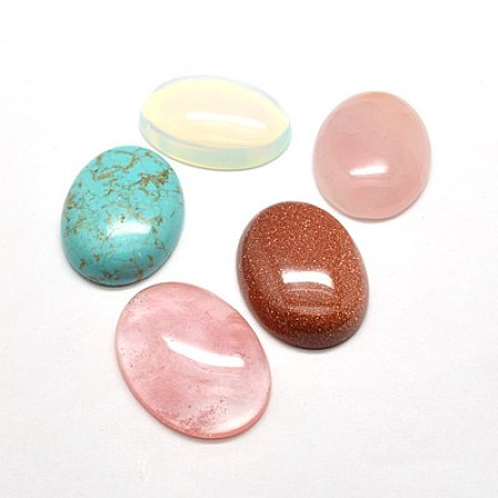 ARRICRAFT Gemstone Cabochons, Oval, Mixed Stone, Mixed Color, 25x18x7mm