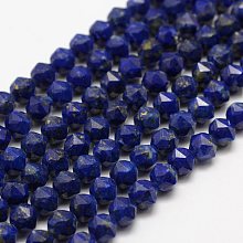 Arricraft Natural Lapis Lazuli Beads Strands,  Grade A, Faceted, Round, 6~6.5mm, Hole: 1mm, about 66pcs/strand, 14.5~14.7 inches(37~37.5cm)