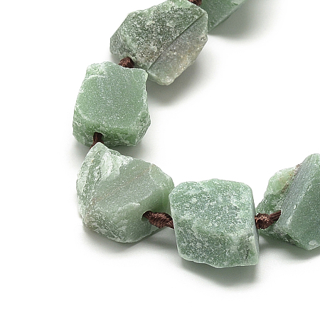 ARRICRAFT Natural Green Aventurine Beads Strands, Nuggets, 10~27x17~33x17~33mm, Hole: 2mm, about 12~15pcs/strand, 15.7 inches