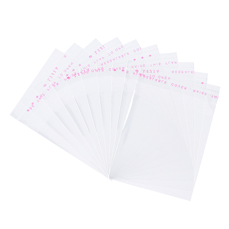 OPP Cellophane Bags, Small Jewelry Storage Bags, Self-Adhesive Sealing Bags, Rectangle, Clear, 12x7cm; Unilateral Thickness: 0.035mm; Inner Measure: 9.5x7cm