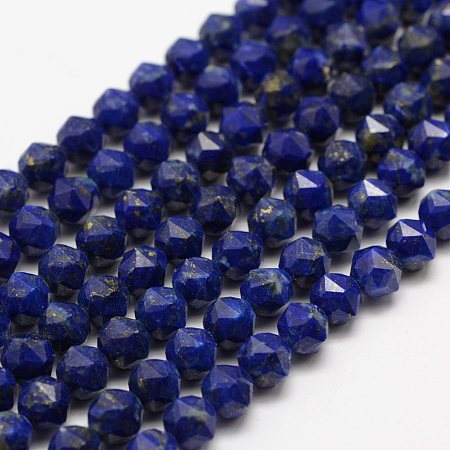 Arricraft Natural Lapis Lazuli Beads Strands,  Grade A, Faceted, Round, 6~6.5mm, Hole: 1mm, about 66pcs/strand, 14.5~14.7 inches(37~37.5cm)