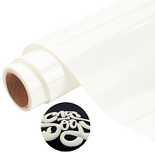 BENECREAT 3D Puff Heat Transfer Vinyl, Glow in the Dark Heat Transfer Roll, White, 250x0.3mm, 2m/roll